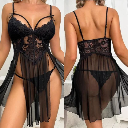 Double Slit Babydoll Dress - Image 2