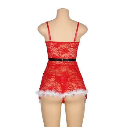 Lacey Christmas Babydoll Dress - Image 5
