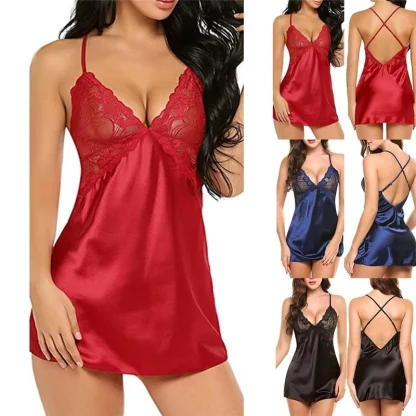 Lace-up Back Babydoll Dress - Image 6