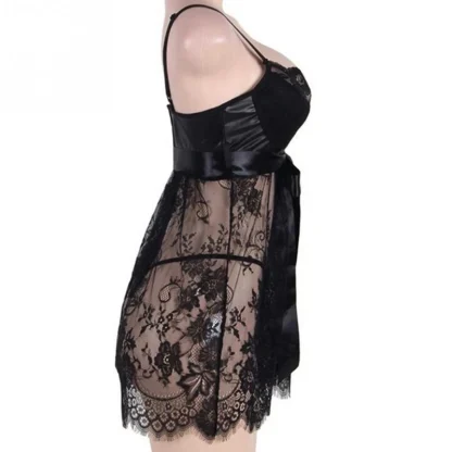 Plus Size See-through Babydoll Dress - Image 4
