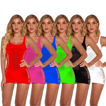 Bodycon Cutout Babydoll Dress - Image 2