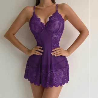 Purple Babydoll Dress