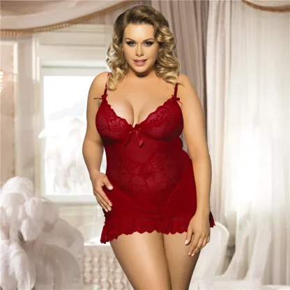 Ruffle Lace Hemline Babydoll Dresses - Image 6