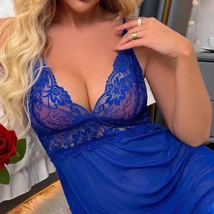 Lace V-neck Babydoll Nightdresses - Image 4