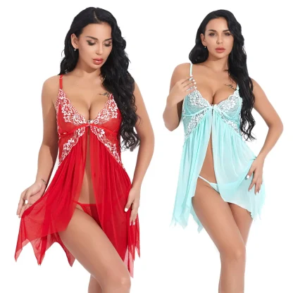 See-through Sleepwear Babydoll Dress - Image 5