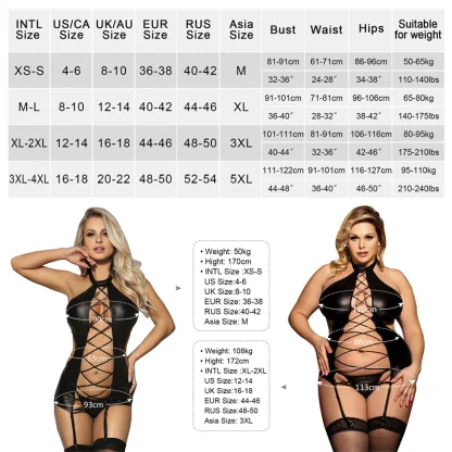 Sexy Lace-up Catsuit Babydoll Dress - Image 7