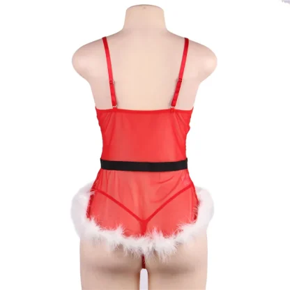 Sexy Christmas Lace Babydoll Dress - Image 5
