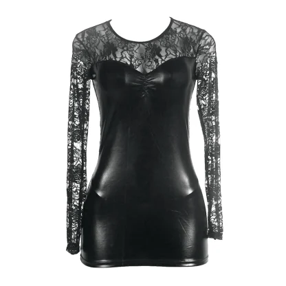 Round Neck Lace Babydoll Dress - Image 4