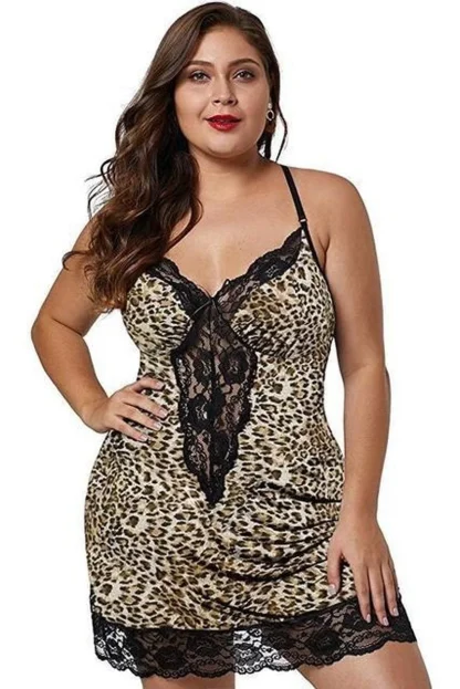 Plus Size Lace Babydoll Dress - Image 5