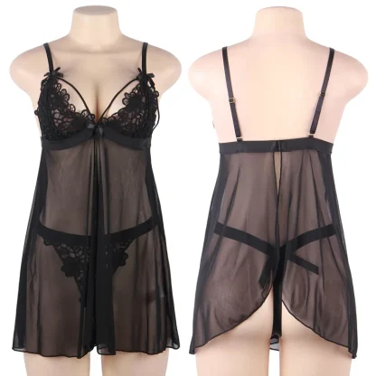 Sheer Split Back Babydoll Dresses - Image 6