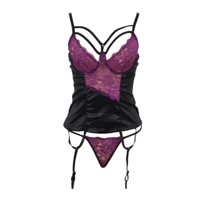 Lace Bustier Garter Babydoll Dresses - Image 5