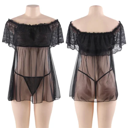 Off-shoulder Lace Babydoll Dresses - Image 6