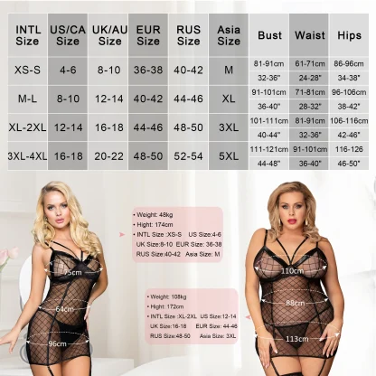 Plus Size Garter Babydoll Dress - Image 7