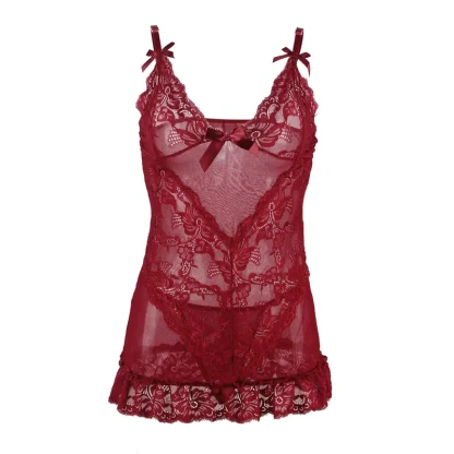 Plus Size V-neck Babydoll Dresses - Image 5