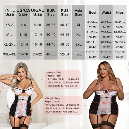 Plus Size Underwire Babydoll Dress - Image 7