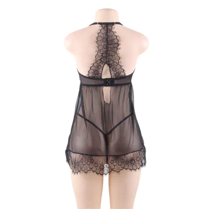 Plus Size Trim Lace Babydoll Dresses - Image 6