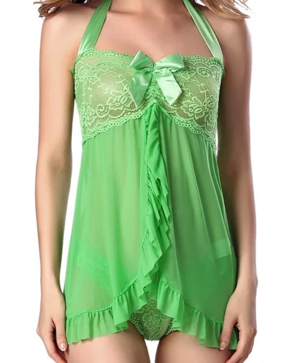 Bow Tie Erotic Babydoll Dress - Image 6