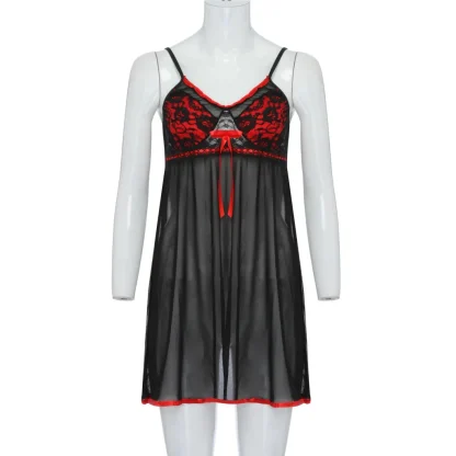 Plus Size Mesh Babydoll Dress - Image 5