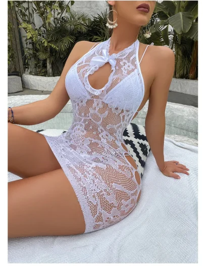 Sexy Fishnet Beads Babydoll Dresses - Image 6