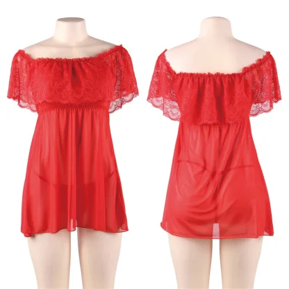 Off-shoulder Lace Babydoll Dresses - Image 5