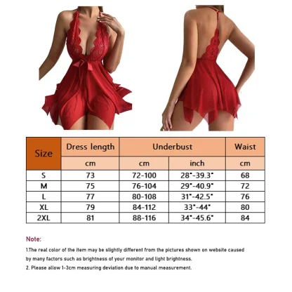 Deep V-neck Lace Babydoll Dresses - Image 7