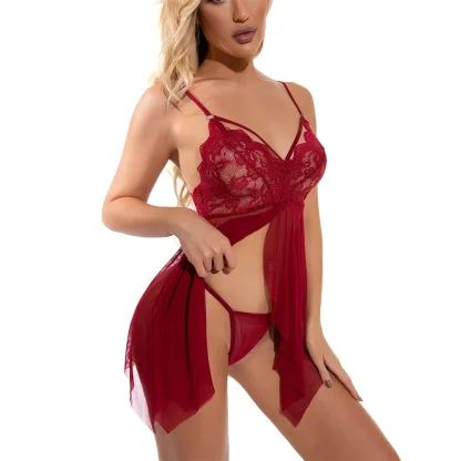 Lace V-neck Babydoll Nightdress - Image 5
