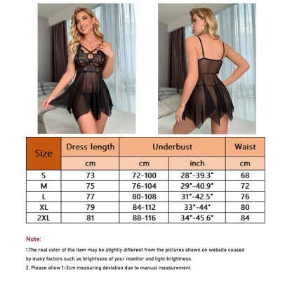 Sexy Lace Mesh Babydoll Dress - Image 6